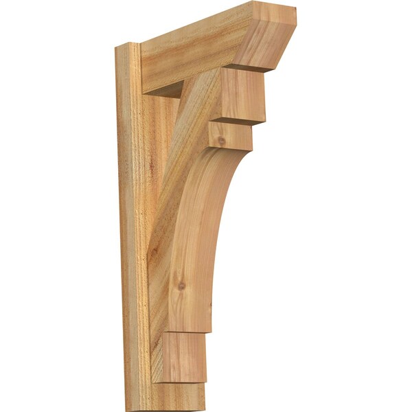 Ekena Millwork Merced Slat Rough Sawn Outlooker, Western Red Cedar, 6"W x 16"D x 28"H OUT06X16X28MRC06RWR - main
